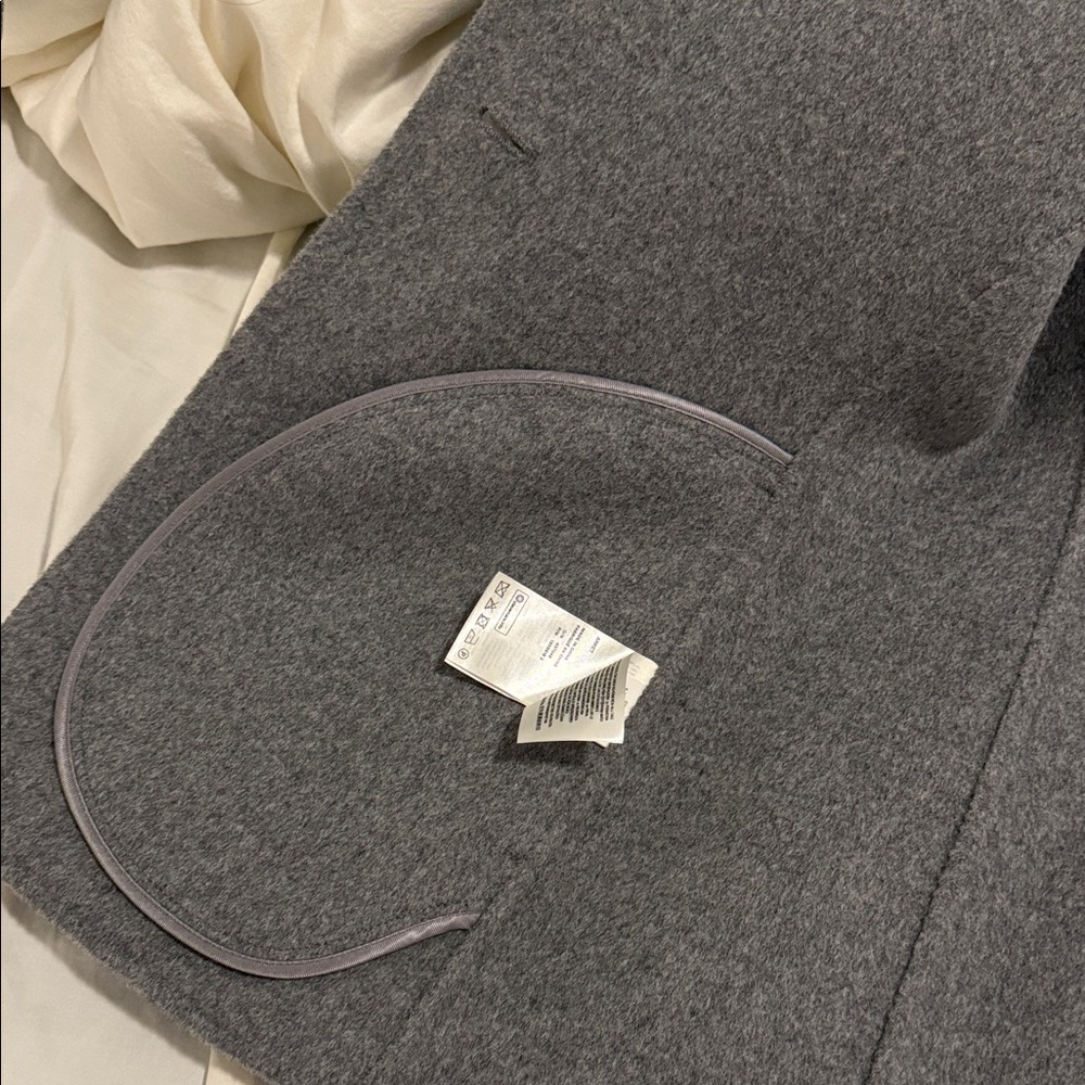 NWT Arket Gray Women's DOUBLÉ WOOL-BLEND BLAZER - Picture 4 of 7